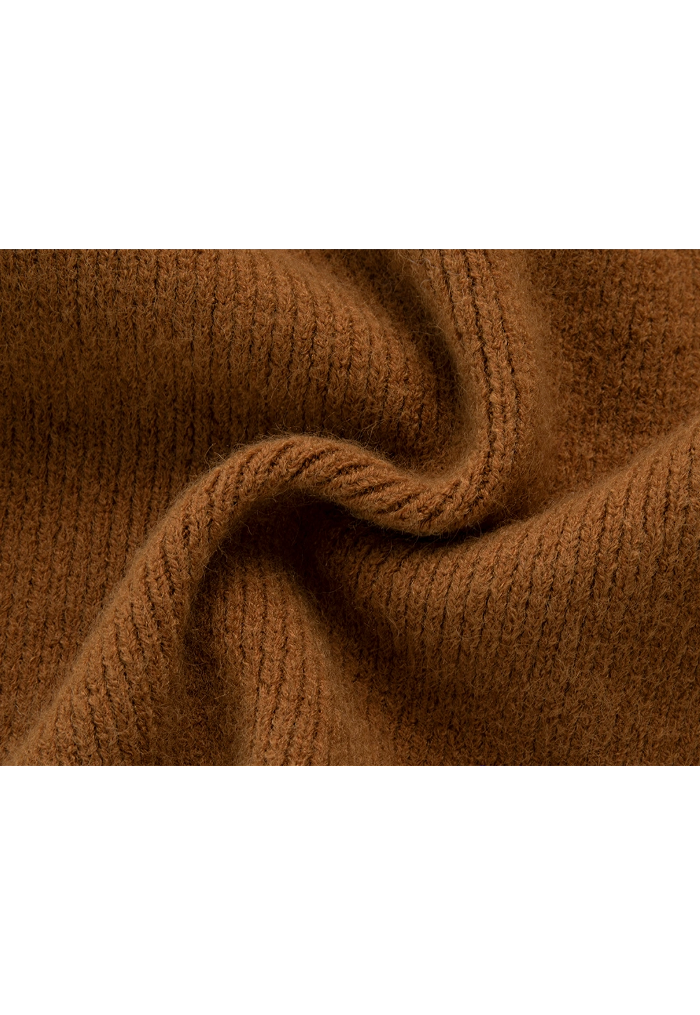 Women's Crew Neck Knit Sweater with Asymmetrical Side Slit