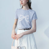 Women's Sequined Bow Detail T-Shirt