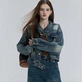 Chic Denim Jacket with Classic Pockets and Button Details
