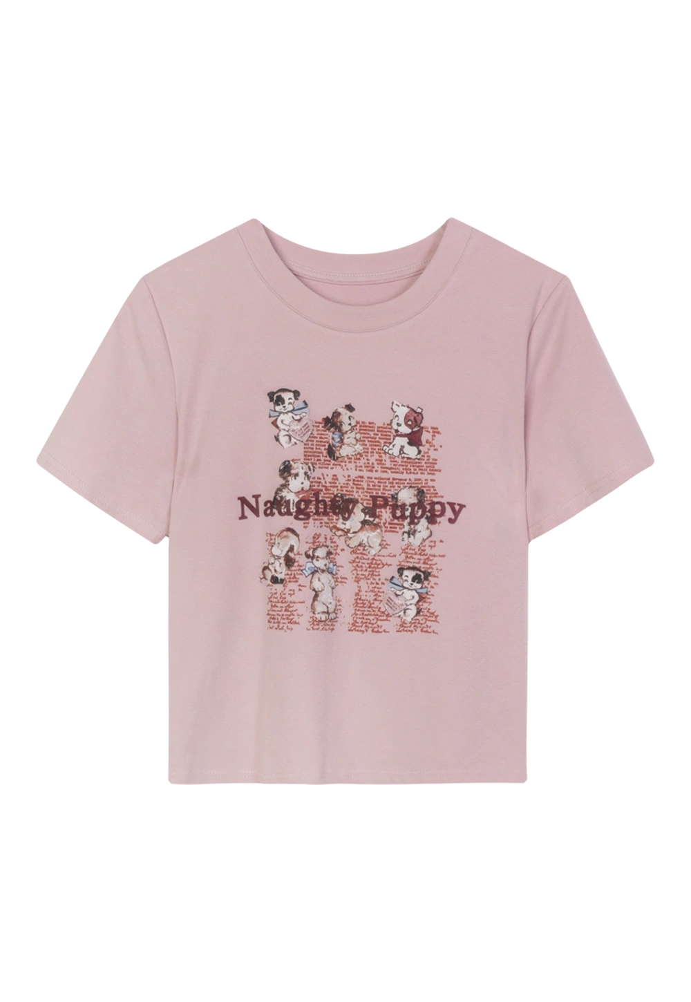 Women's White T-Shirt with Playful Puppy Print - Casual Fashion