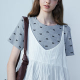 Women's Layered Ruffle Camisole Top - Striped Summer Fashion