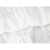 Váy mùa hè màu trắng dành cho nữ với dây đeo spaghetti và chi tiết thắt lưng