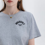 Relaxed Fit Tee with Inspirational Slogan