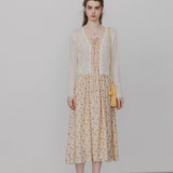 Women's Summer Vintage Print Midi Cami Dress