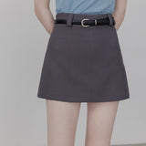 Women's Classic Belted Mini Skirt