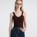 Lace-Trimmed Knit Camisole