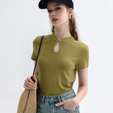 Summer New Solid Color Short Sleeve T-shirt