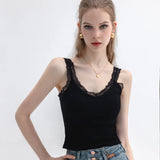 Lace-Trimmed Knit Camisole