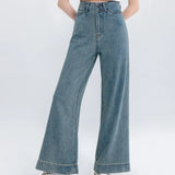 Classic Wide-Leg Denim Jeans