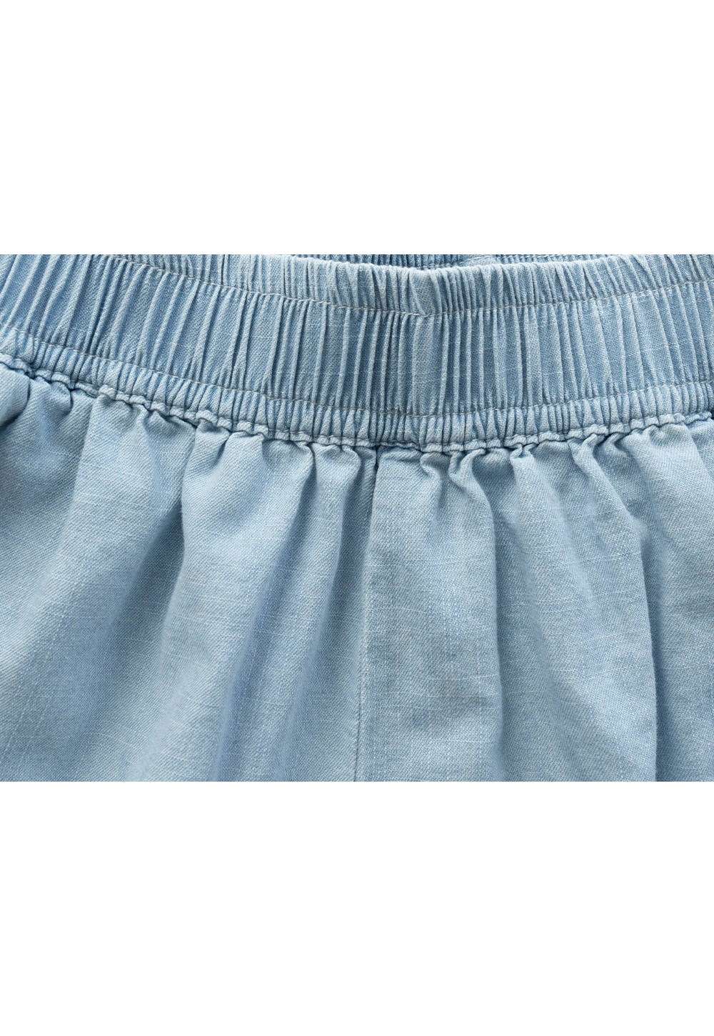 Women's Two-Piece Denim Button-Down Shirt and Shorts Set