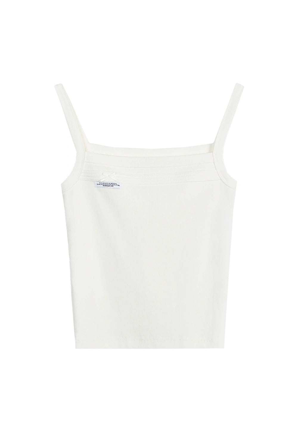 Women's Strappy Knit Tank Top with Label Detail