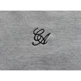 Women's Cropped Grey T-Shirt with Elegant Embroidered Logo