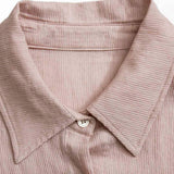 Baju Linen Berbutang-Bawah Wanita - Muat Santai dengan Poket Depan