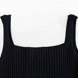 Textured Knit Tank Top, Simple Fashionable Design