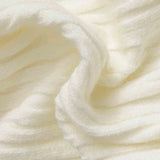 Women's Ivory Ribbed Knit Short Sleeve Tee
