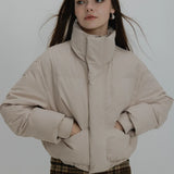 เสื้อแจ็คเก็ตผ้าคอตตอนบุนวมสำหรับผู้หญิง - ให้ความอบอุ่นในฤดูหนาวพร้อมกระเป๋าซิป