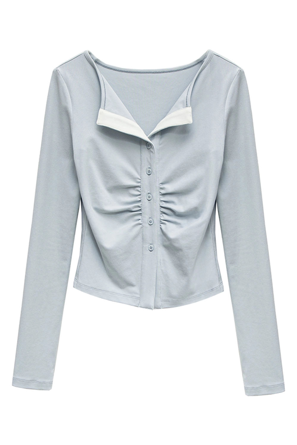 Women's Contrast Trim Button-Up Fitted Cardigan