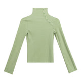 Women's Slim Fit Ribbed Turtleneck - Long Sleeve Knit Base Layer for Fall/Winter