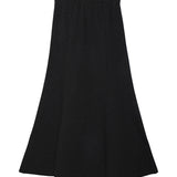 Luxurious Velvet A-Line Midi Skirt for Women
