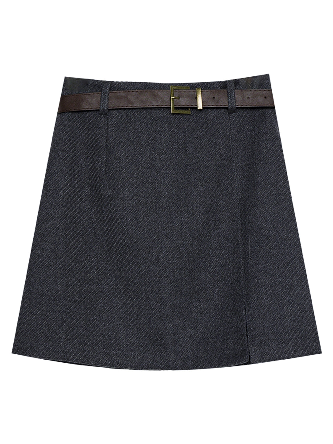 Skirt Mini A-Line Moden dengan Pinggang Berikat untuk Pakaian Wanita Trend