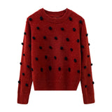Chic Pom-Pom Embellished Knit Sweater
