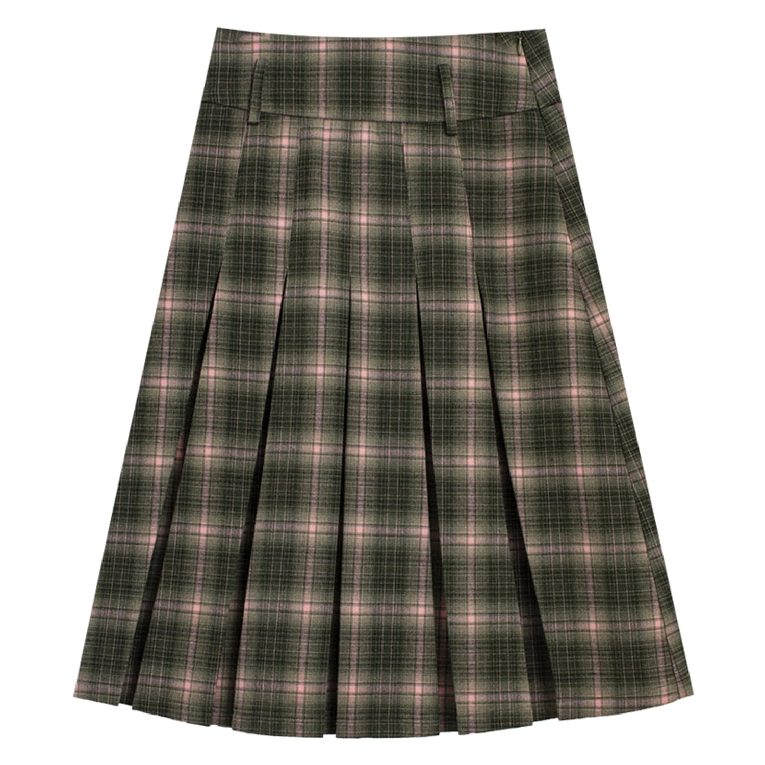 Classic Plaid Pleated A-line Skirt