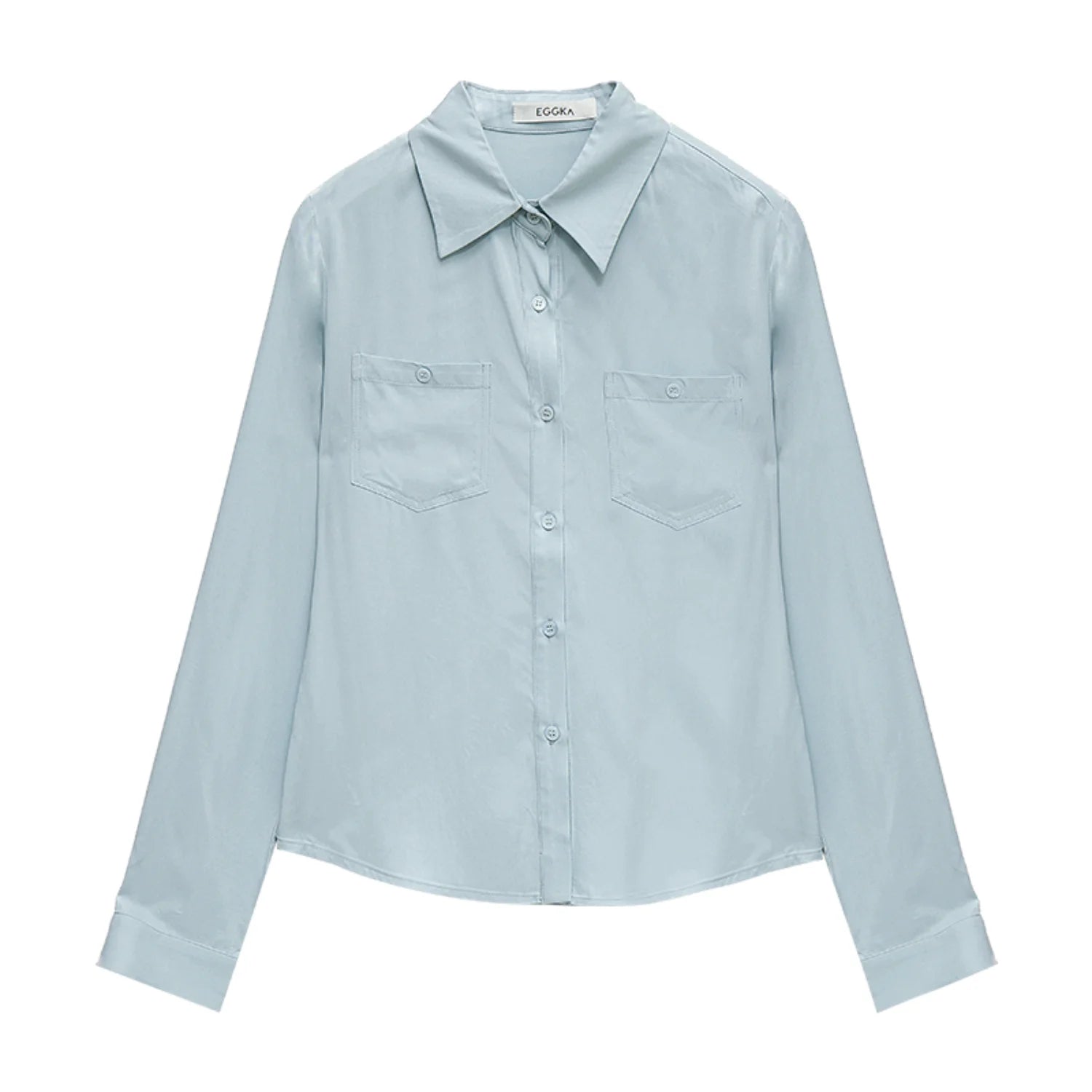 Women's Button-Down Shirt with Dual Chest Pockets
