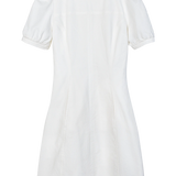 Gaun A-Line Biru Elegan Wanita dengan Lengan Kembung - Sesuai untuk Pakaian Kasual atau Formal