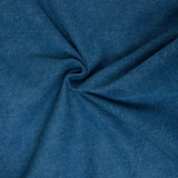 Elegant Denim Blue Ruffled Collar Shirt with Bow Tie