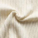 Áo len đan gân có viền tương phản và đóng cúc