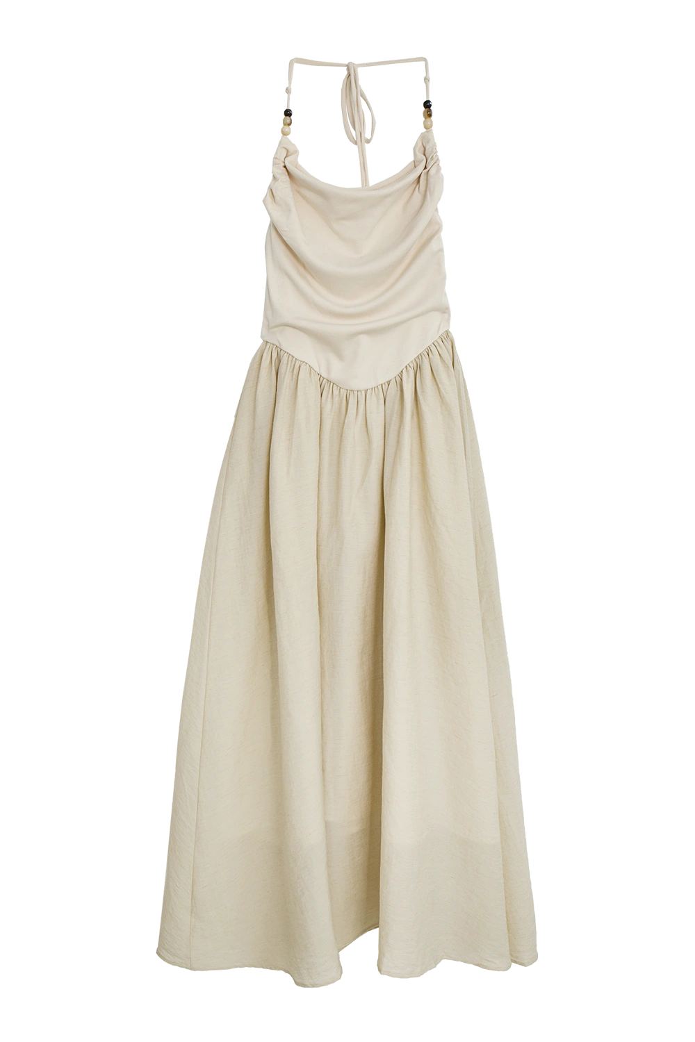 스트래피 태슬 디테일 맥시 드레스 — 가벼운 여름 패션