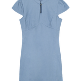 Women's Short Sleeve Zip-Front Dress