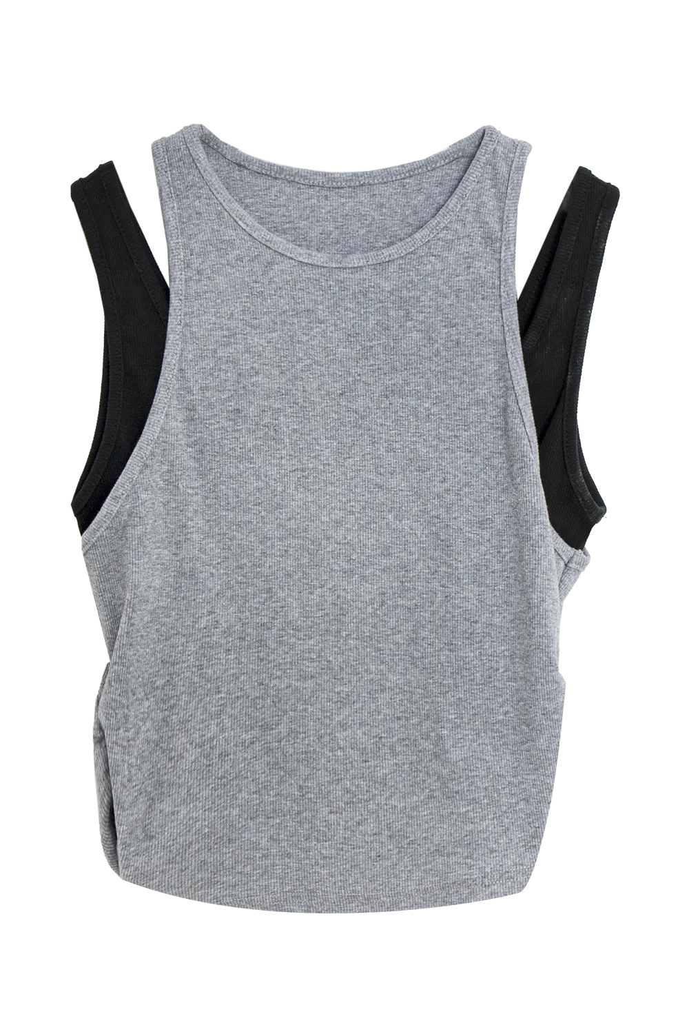 Ribbed Sleeveless Tank Top - Soft Texture Comfort Fit