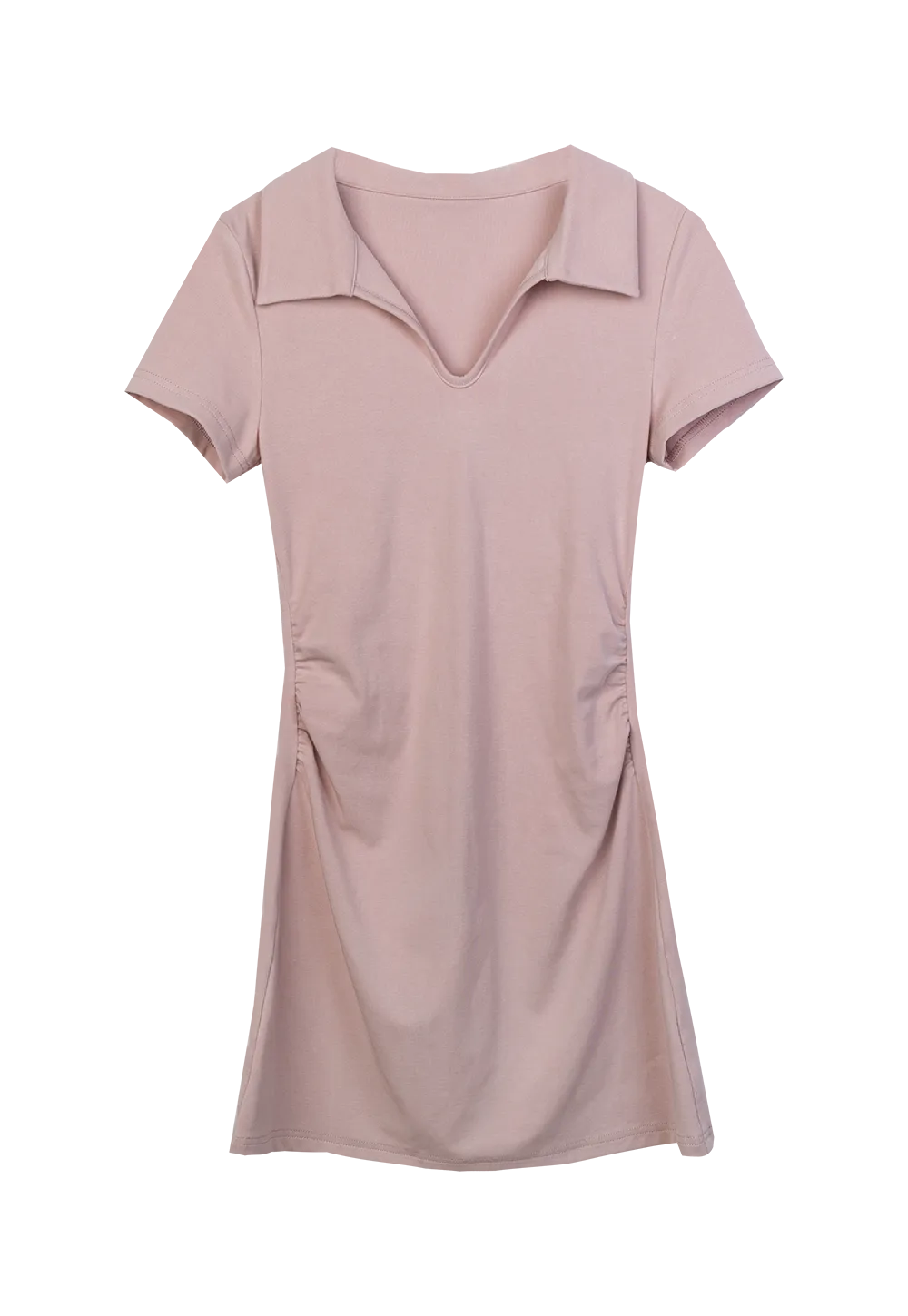 Women's V-Neck T-Shirt Dress - Casual Short Sleeve Comfort Fit