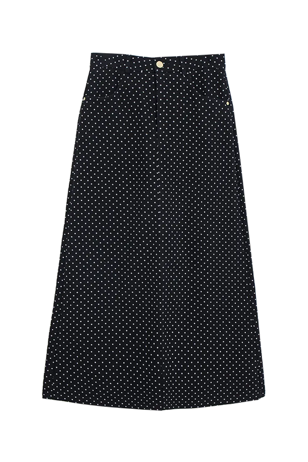 Skirt Midi A-Line Polka Dot yang bergaya