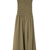 여유로운 핏의 보호 시크 스목 캐미솔 드레스