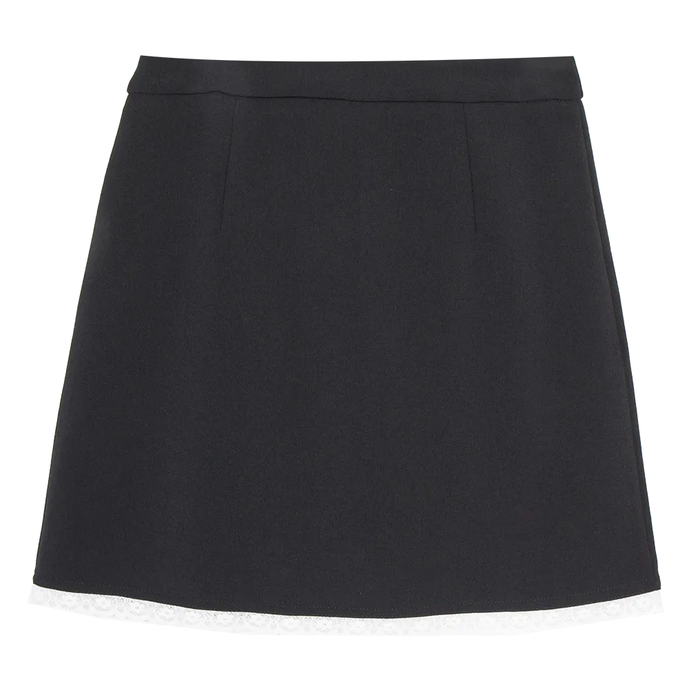 Skirt Mini Anggun Wanita dengan Kemasan Renda
