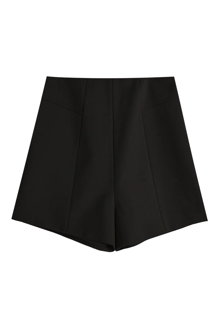 Women's High-Waisted Pleated Shorts - Tailored Design