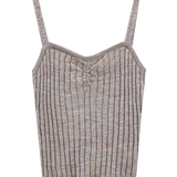 Women's Striped Ruched Tank Knit Top