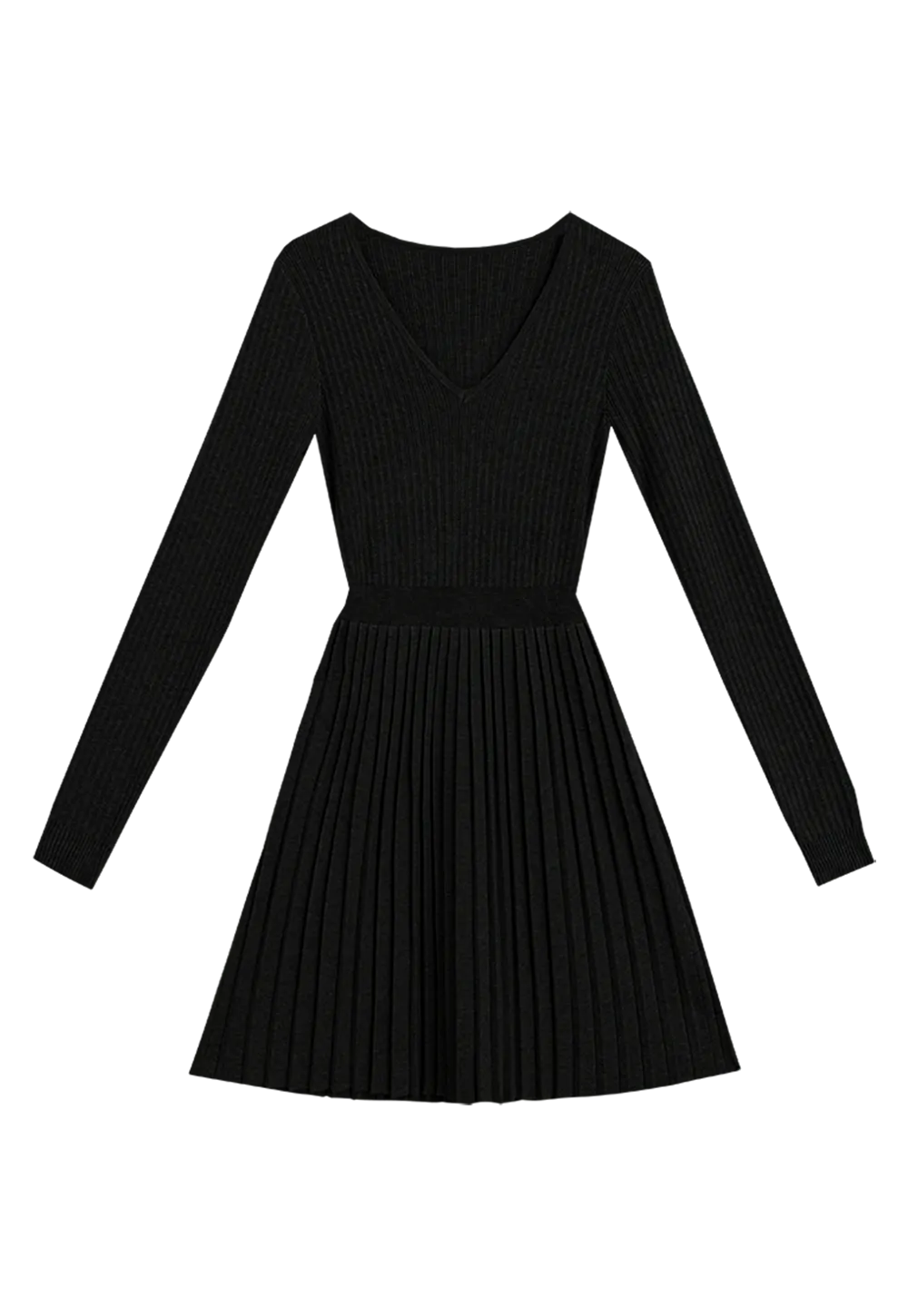 black short sleeve knit dress