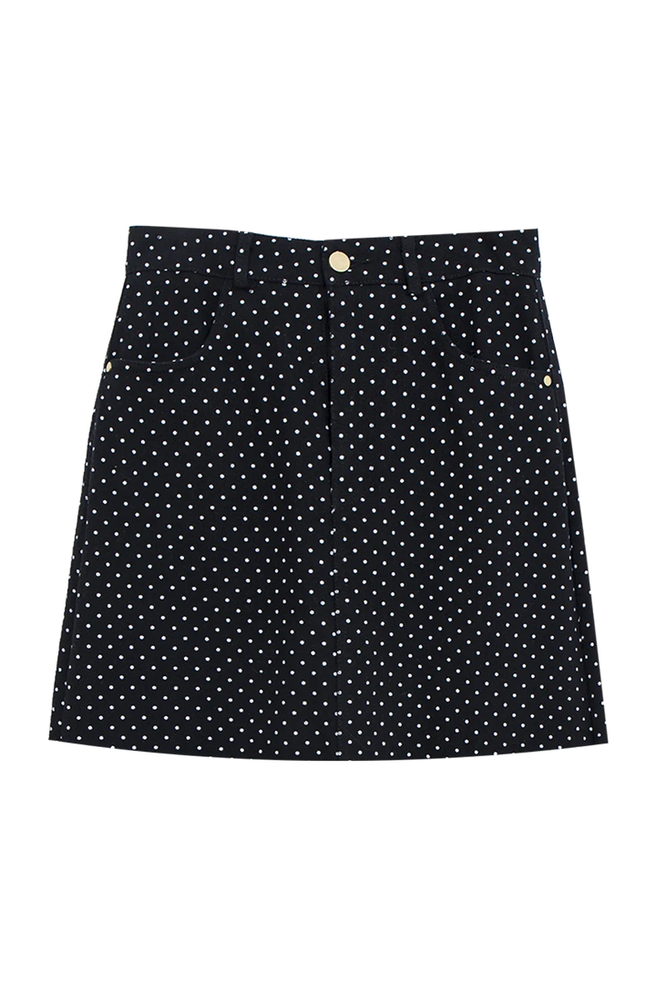 Chic Polka Dot Mini Skirt