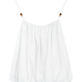 Chic Linen Women's Camisole Top with Decorative Button Details