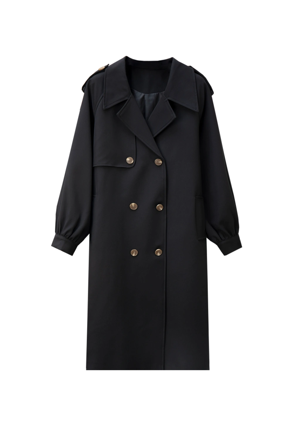 Elegant Women's Double-Breasted Trench Coat