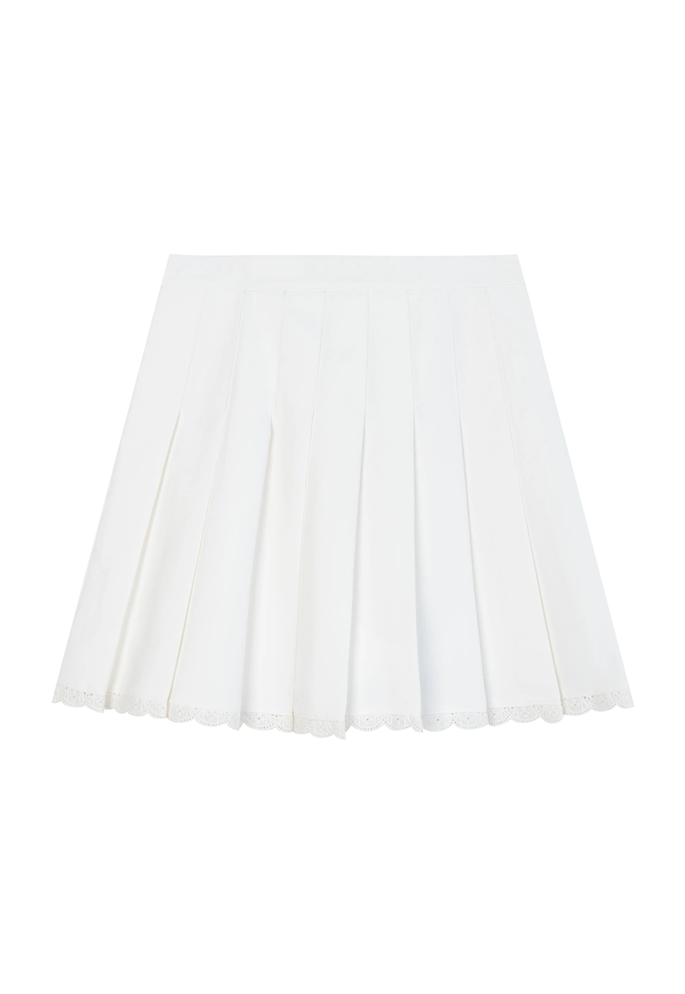 Skirt Mini Lipit Arang Klasik dengan Kemasan Renda - Gaya Gadis Sekolah Bergaya
