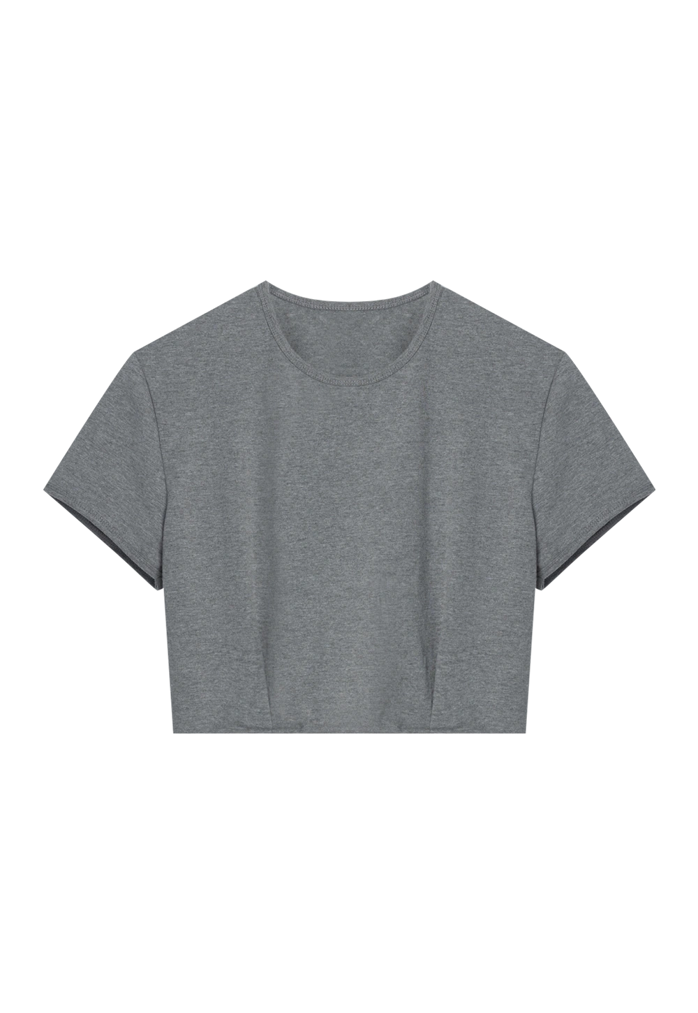Essential Gray Cropped T-Shirt - Comfortable and Versatile Everyday Wear