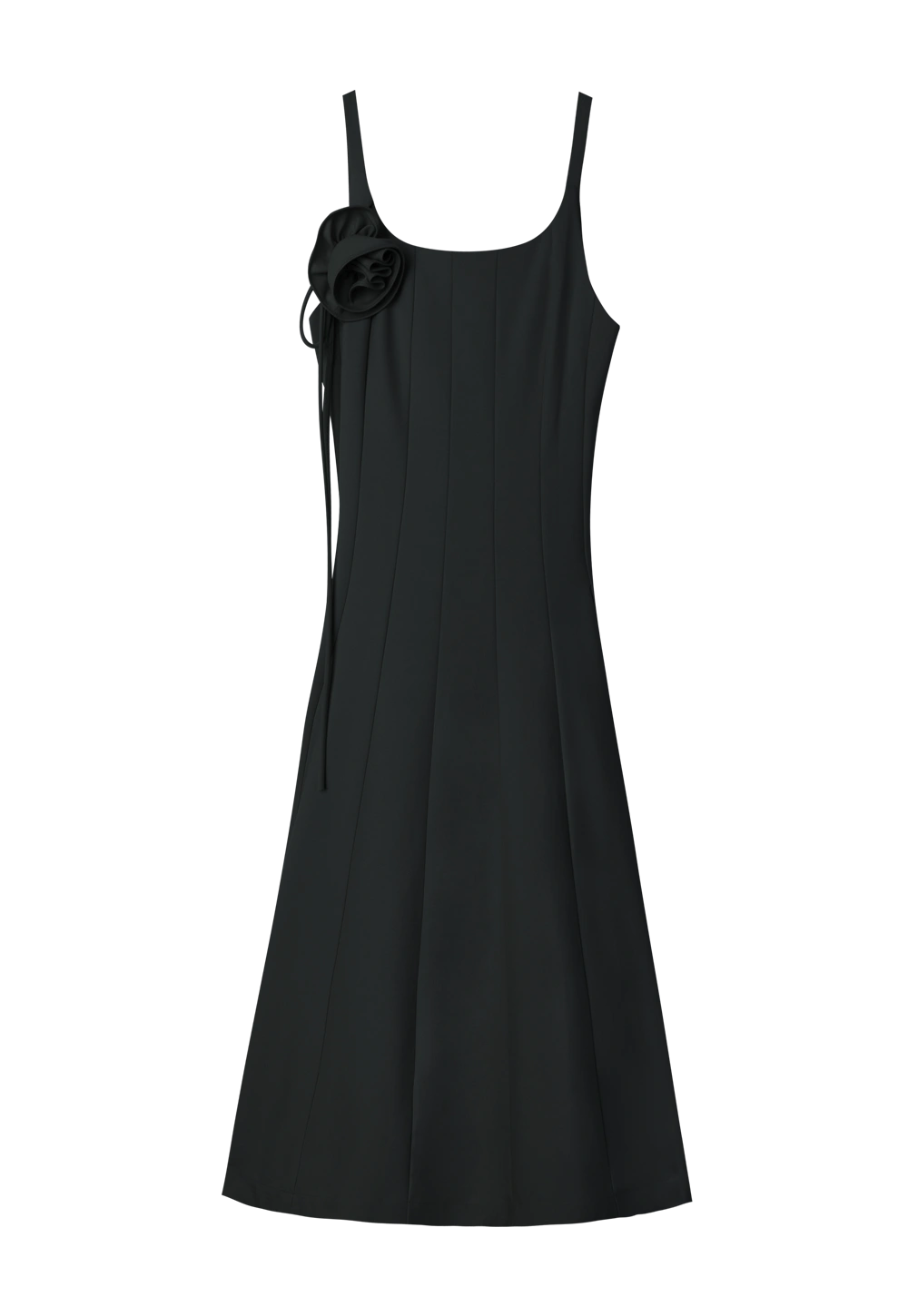 Women's Midi Dress  Detail - Sleeveless, Flowy Silhouette