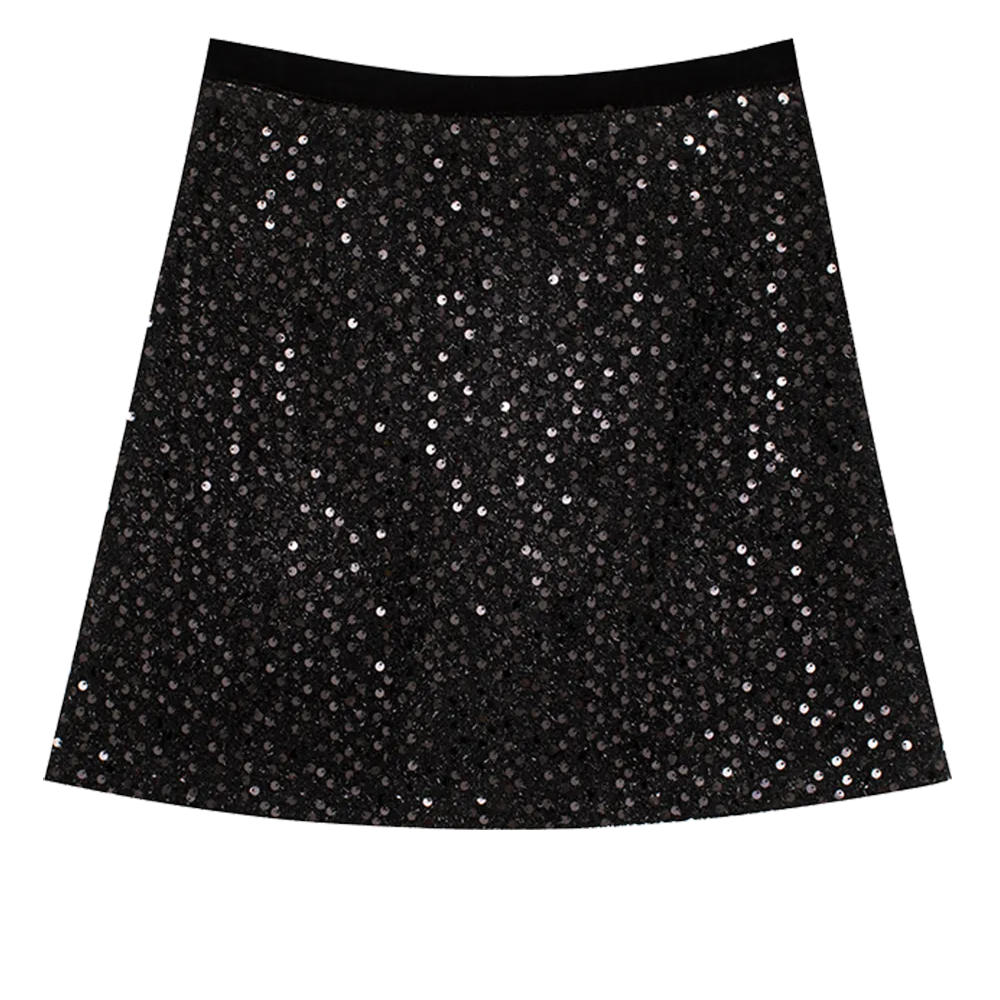 Skirt Pesta A-Line Berlabuci Wanita