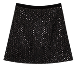 Woman's Sequined A-Line Party Skirt