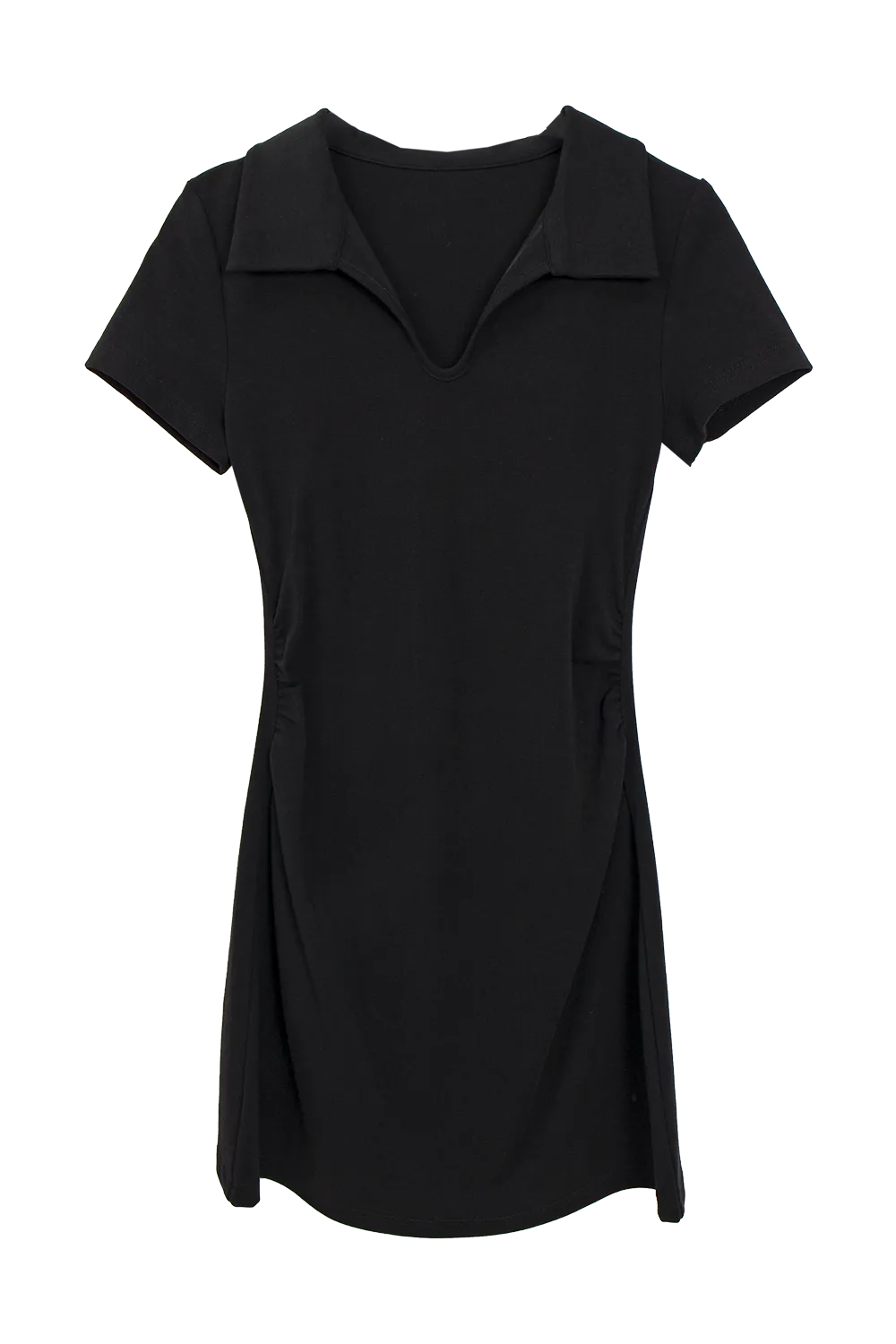 Women's V-Neck T-Shirt Dress - Casual Short Sleeve Comfort Fit