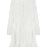 Romantic Lace Trimmed V-Neck Dress